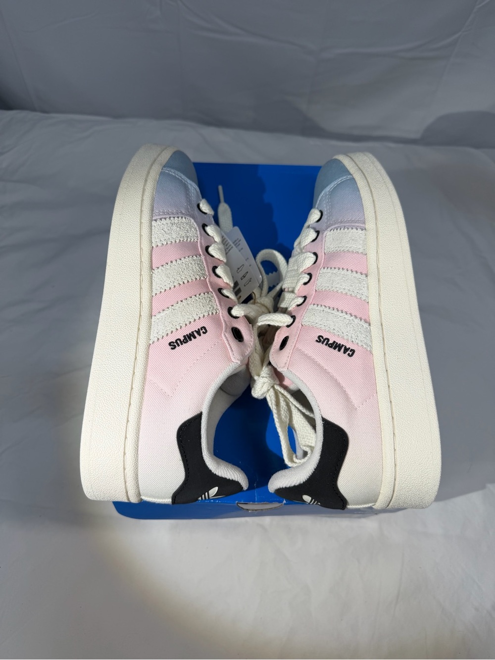 NWT Adidas Campus Pastel Pink & Blue Canvas Sneakers 6.5M/8W - Picture 5 of 9